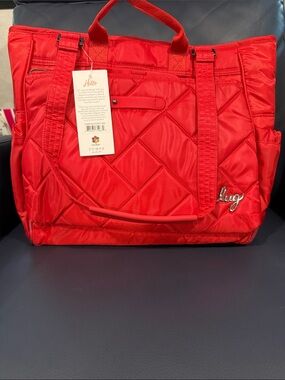 lug Cabby Tote Poppy Red NWT